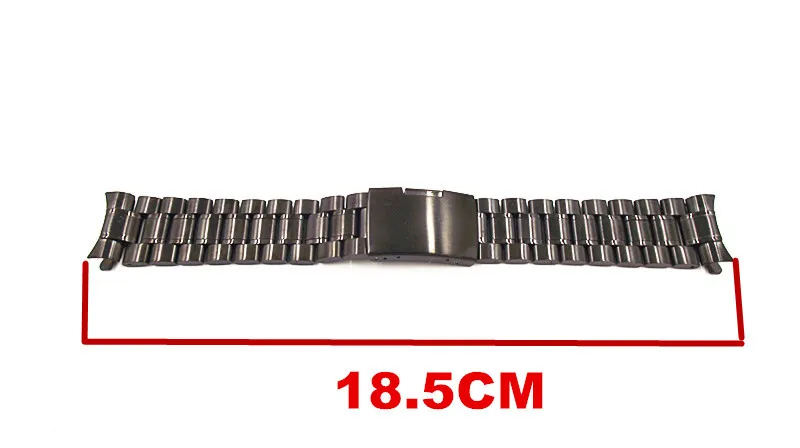 

new product - 1PCS High quality 22MM Solid Stainless Steel links Watch band Watch strap black color - 081305