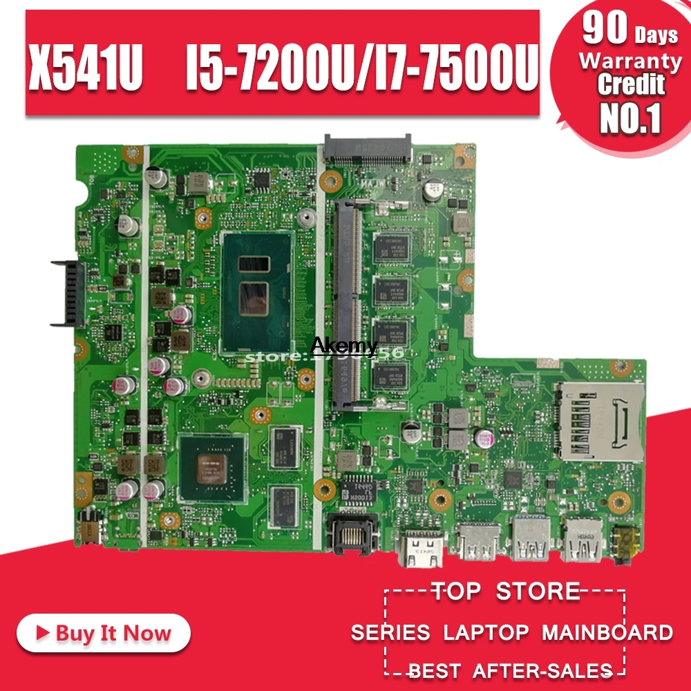 laptop Motherboard For ASUS F541U R541u X541U X541UV X541UVK Mainboard 8G/4G RAM I5-7200U/I7-7500U(V2G) exchange