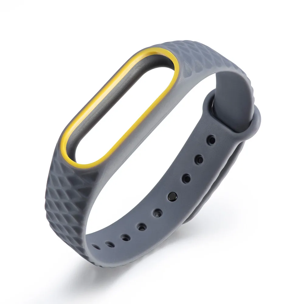 Серый Сменный силиконовый ремешок на запястье для Xiaomi mi Band 2 Xao mi Xiomi mi Band 2, умный браслет на запястье, стильные мягкие ремни - Цвет: Серый