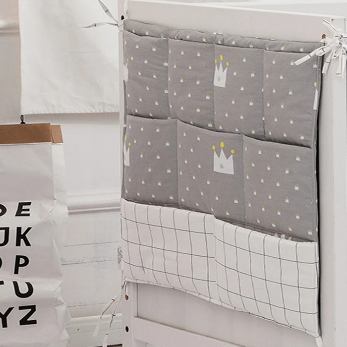 Bed bag Комплект постельного белья для детей, детская кроватка, бамперы, хлопок, мультяшная кровать, плоский лист, наволочка для кроватки, подвесная сумка для хранения, пододеяльник, набор для детской кровати - Цвет: Bed bag
