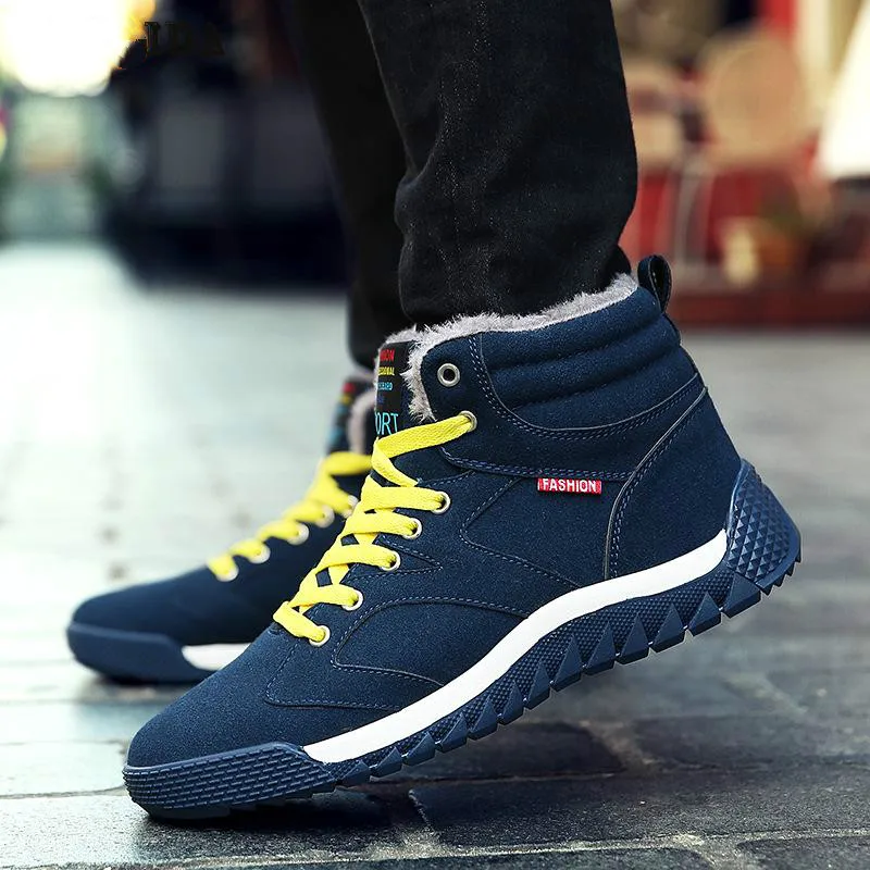 2018 зимняя хлопковая обувь мужские зимние ботинки бархатная Зимняя мужская с
