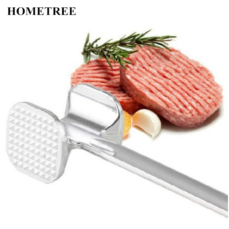 

HOMETREE Aluminum Alloy Loose Meat Tenderizers Double Sided Meat Hammer Pounders Knock-Sided for Steak Pork Kitchen Tools H657