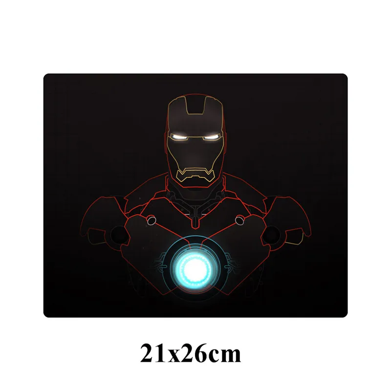 4 SIANCS 21x26 см с логотипом комиксов Marvel коврик для мыши Железный человек Аниме компьютерный игровой коврик для мыши маленький размер офисный резиновый коврик для ноутбука - Цвет: 4