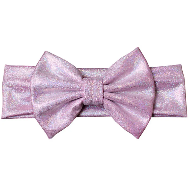 Baby Girls Headband Fashion Glitter Leather Bow Knot Head Bandage Kids Toddlers Head Wrap Hair Band Infant Clothes Accessories