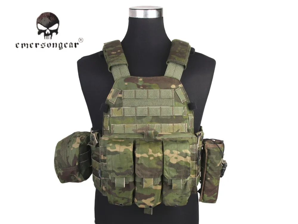 Emersongear LBT6094A стильный тактический жилет с 3 мешочком для страйкбола боевой Molle