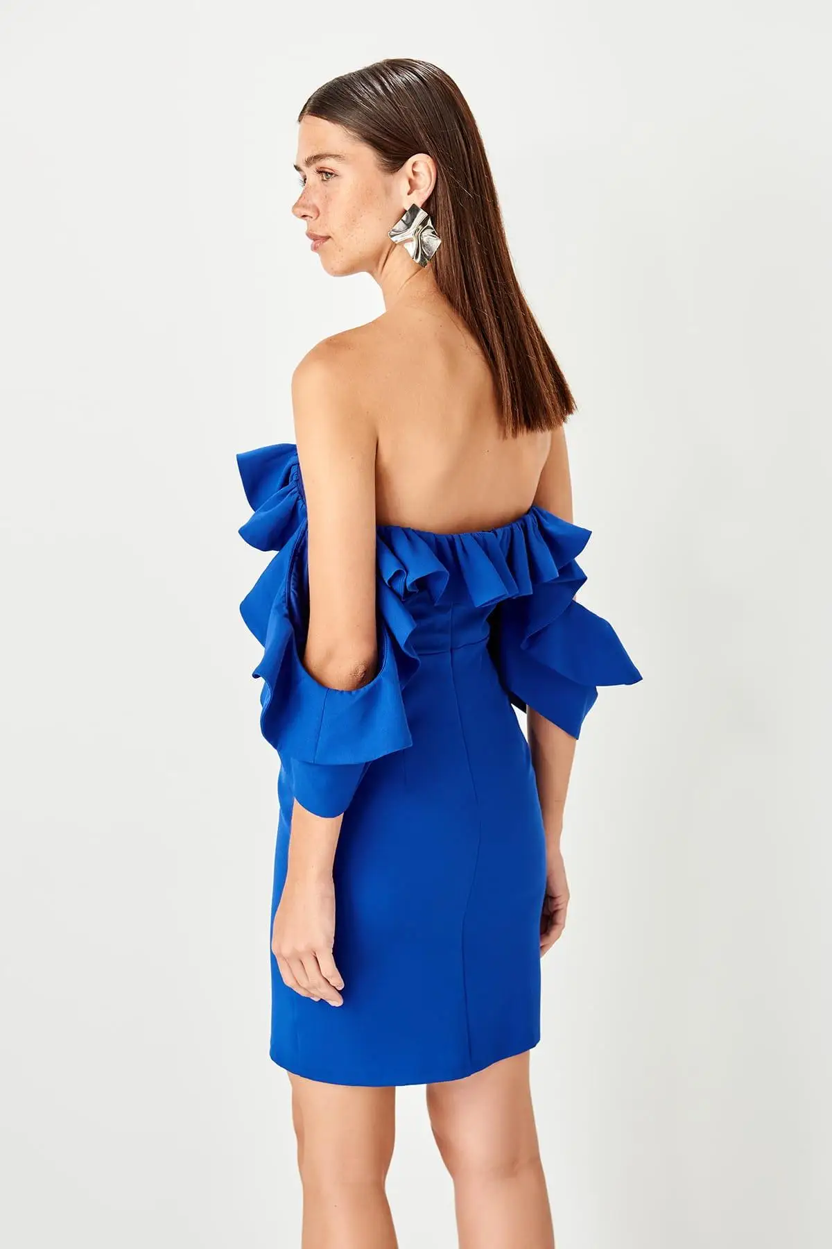 Trendyol Saks платье с воротником TPRSS19UT0205 | Женская одежда