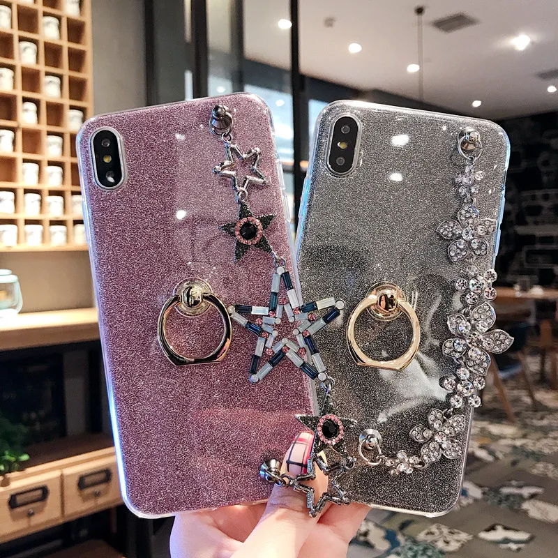 Gliiter Cases For Oppo R11S R11 R7 R7S R9 R9S Plus R17 Pro R15 Dream Mirror Ring Bracelet Cover Bumper |