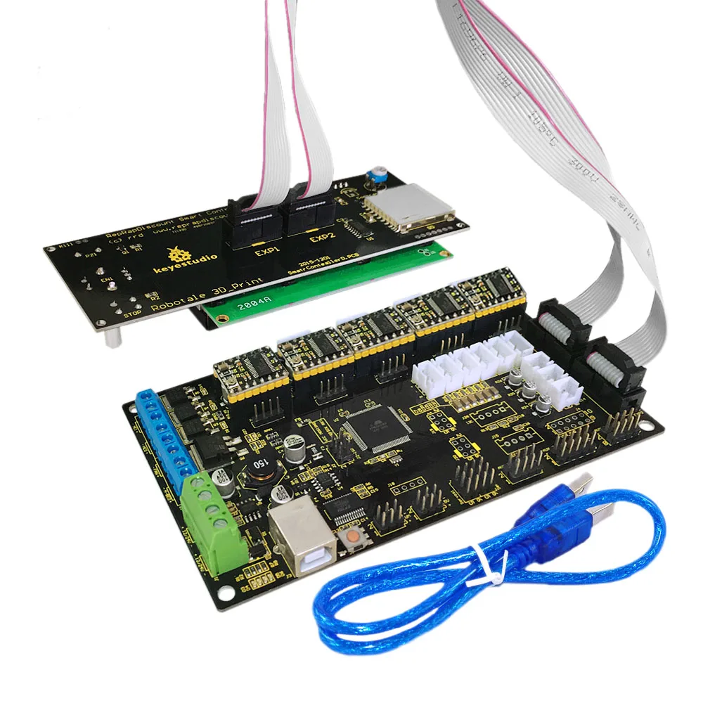Бесплатная доставка! Keyestudio MKS GEN V1.2 + 2004LCD контроль 5x8825 привод USB адаптер для 3D DIY