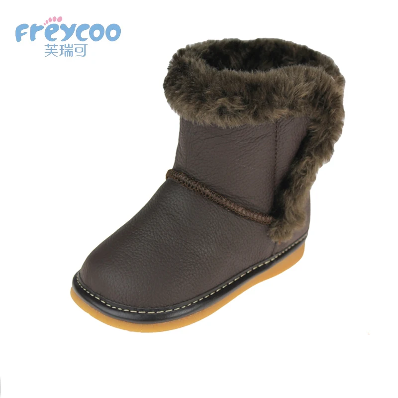 Freycoo/Новая модная зимняя детская обувь для девочек и мальчиков теплая бархатная с