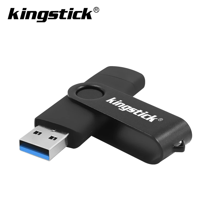 black USB 3,0 карта памяти OTG металлический usb флеш-накопитель 16 ГБ 32 ГБ 64 ГБ флеш-накопитель usb Реальная емкость cle usb для телефона Android - Цвет: black