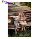 Алмазная живопись Ever Moment, вышивка крестиком, поцелуи мальчиков и девочек в машине, мозаика из квадратных страз, стразы ASF1189