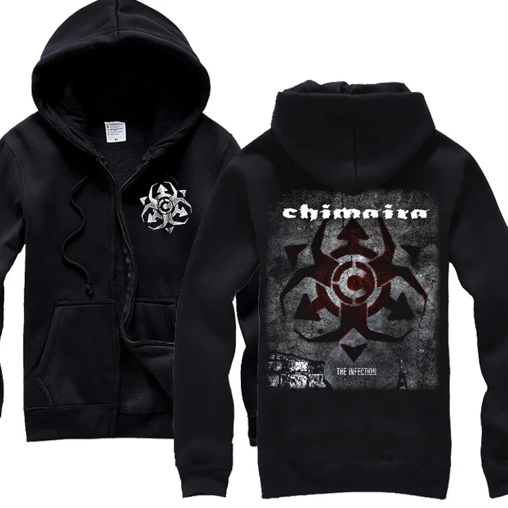 5 designs Harajuku Cool Chimaira Rock zipper hoodies shell jacket brand death heavy metal tracksuit Outerwear sudadera fleece
