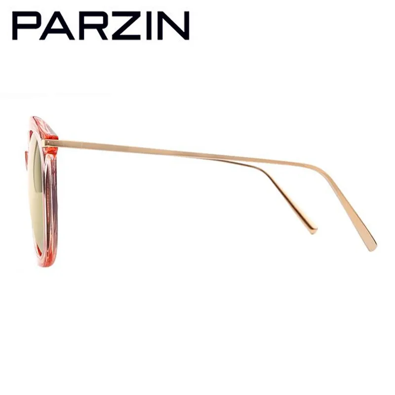 PARZIN Tr90 винтажные круглые поляризованные солнцезащитные очки Цветные