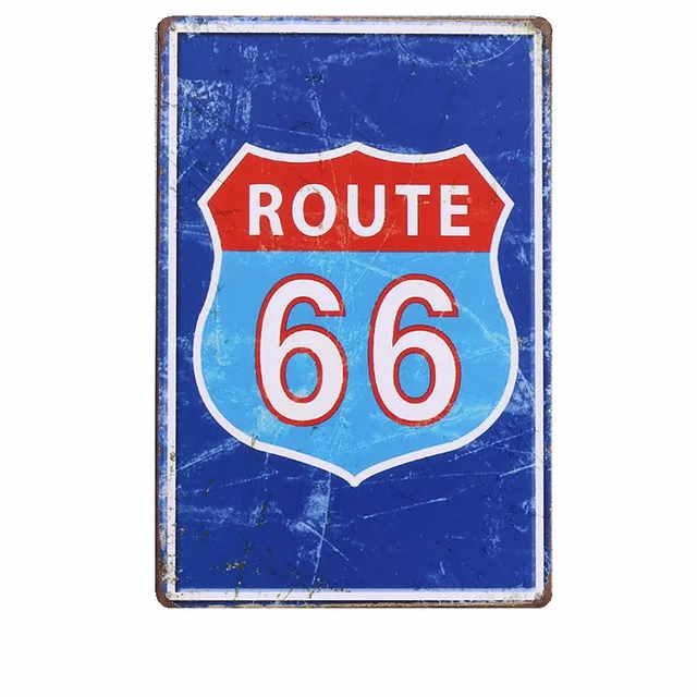 20*30 см Ретро US Route 66 металлическая жестяная вывеска плакат табличка для бара клуба