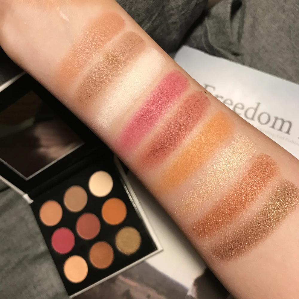 2017 бренд легко носить красота мерцающий макияж палитра натуральный матовый тени