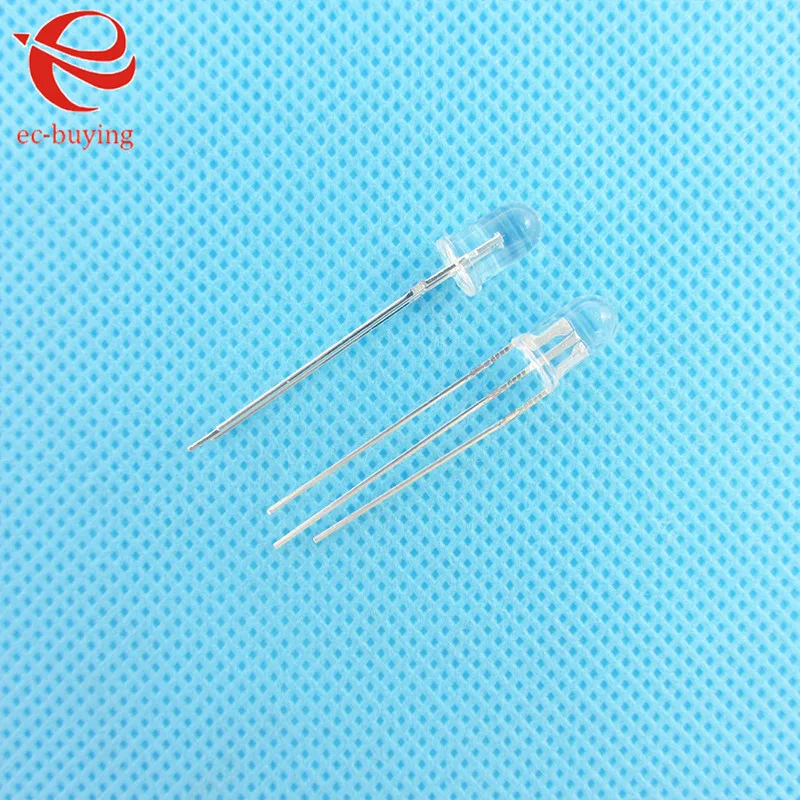 Двухцветный СВЕТОДИОДНЫЙ прозрачный общий анод 3 мм Круглый светоизлучающий