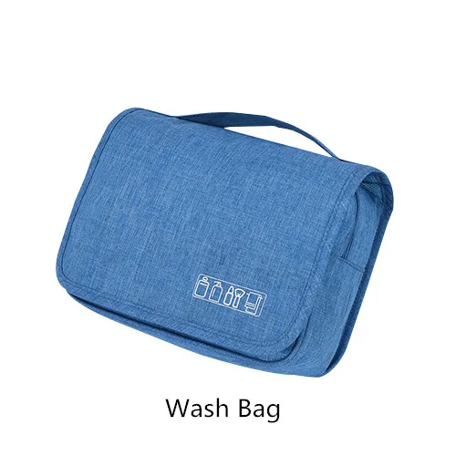 Blue C Wash Bag Дорожная косметичка для туалетных принадлежностей, чехол для гардероба, органайзер, кабель, провод, чехол, нижнее белье, обувь на молнии, для хранения багажа, аксессуары - Цвет: Blue C Wash Bag