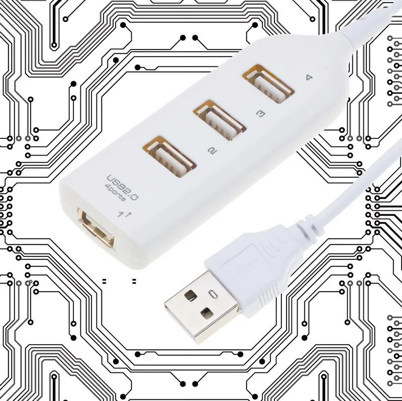 Новый USB 2 0 Micro Mini 4 портовый концентратор разветвитель адаптер высокая скорость