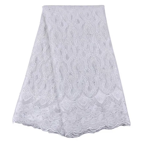 Новое прибытие Двойной Цвета Вышивка чистая Африканский Шнурок ткани Органзы