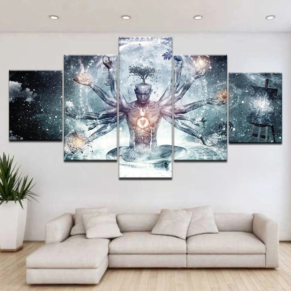 5 шт. HD Холст Картина десять ручной бергамот художественного украшения дома