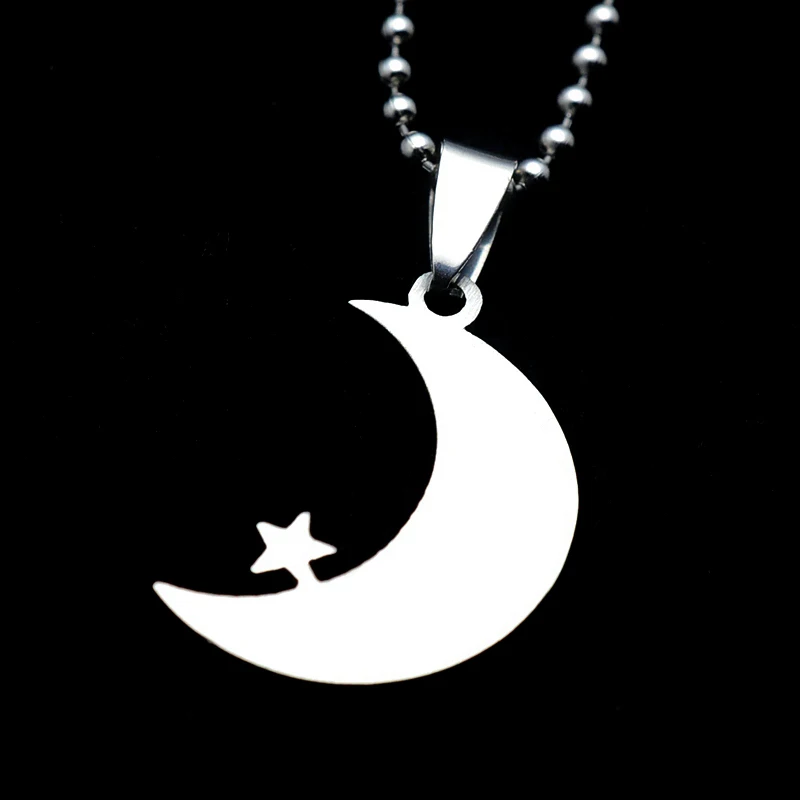 Ожерелье из нержавеющей стали с изображением мусульманского Полумесяца и