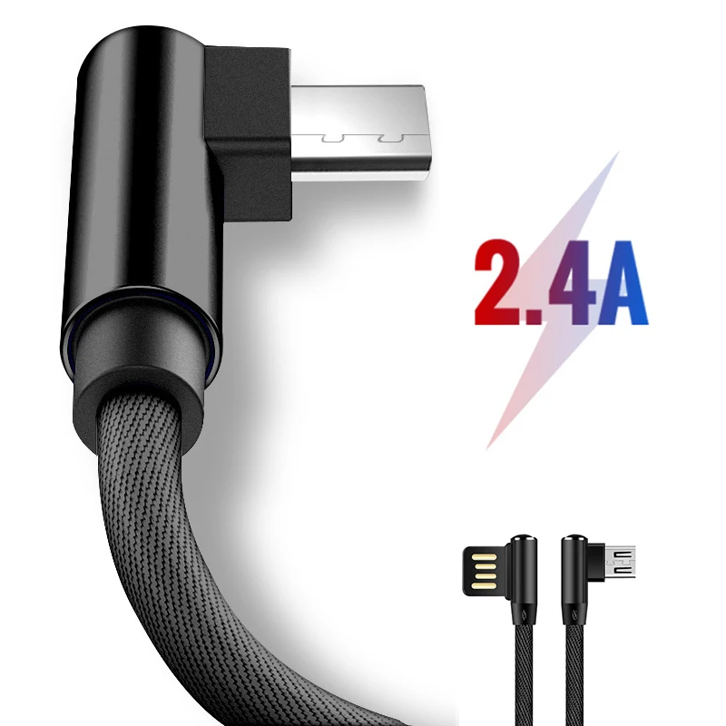 Кабель Micro USB провод для быстрой зарядки 90 градусов|Зарядные устройства