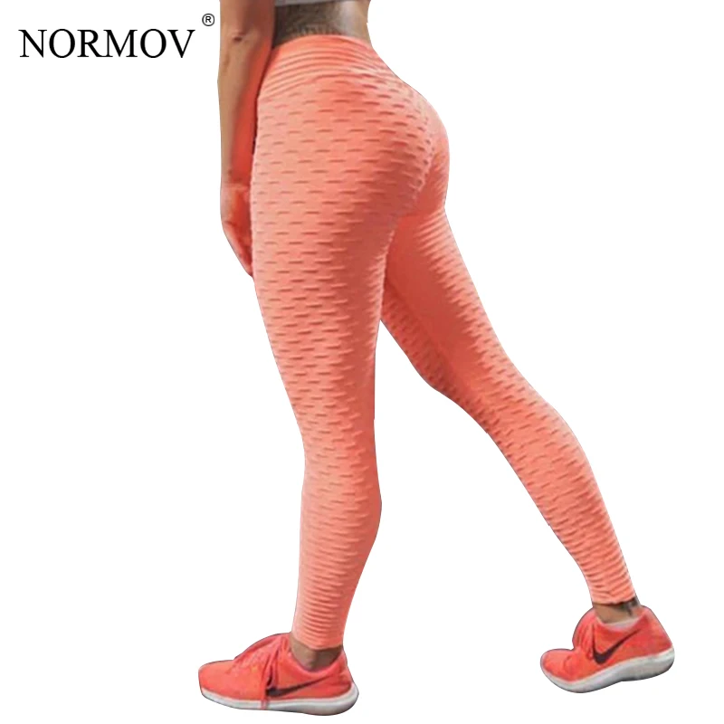 NORMOV Sexy Push Up High Waist Leggings Women Workout Femme Fitness Clothing Solid Black Breathable Jeggings 5 Color | Женская одежда