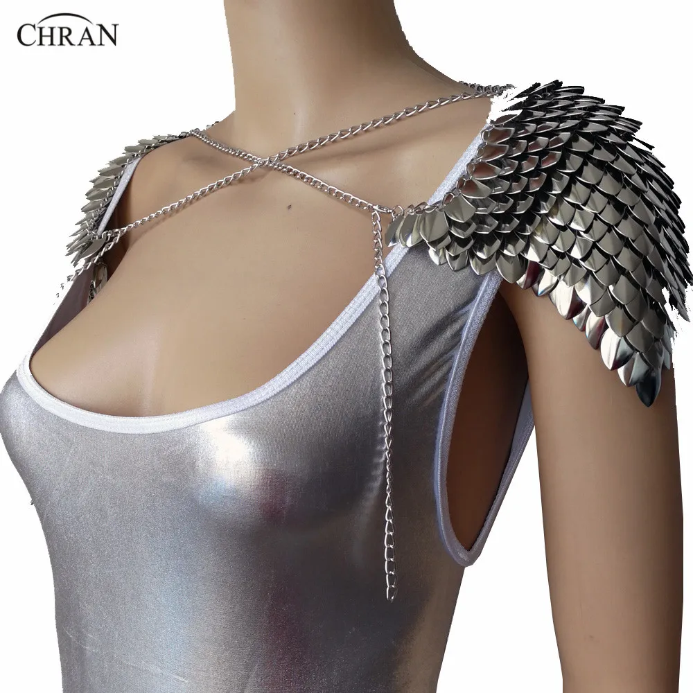 Женский обруч на голову Chran металлический с металлическим слоем ожерелье плечо