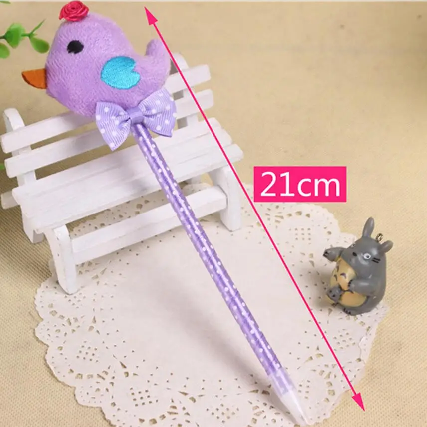 1 шт./лот Kawaii 3D шариковая ручка с пером и курицей мультяшный подарок модная для