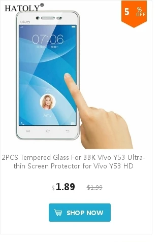 2 шт закаленное стекло для BBK Vivo Y53 ультратонкая Защитная пленка для Vivo Y53 HD закаленное защитное стекло Vivo Y53 стекло HATOLY
