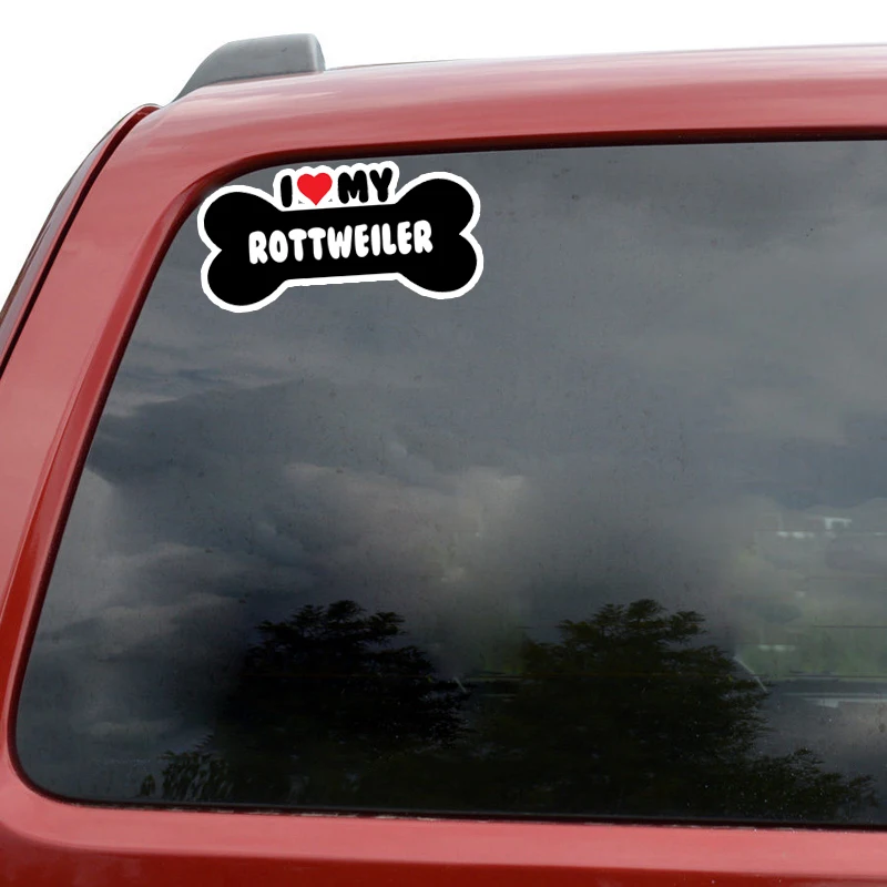 YJZT 15*7 1 см I Heart My Rottweiler Dog Bone ПВХ автомобильный бампер наклейки для автомобиля C1-4157 |