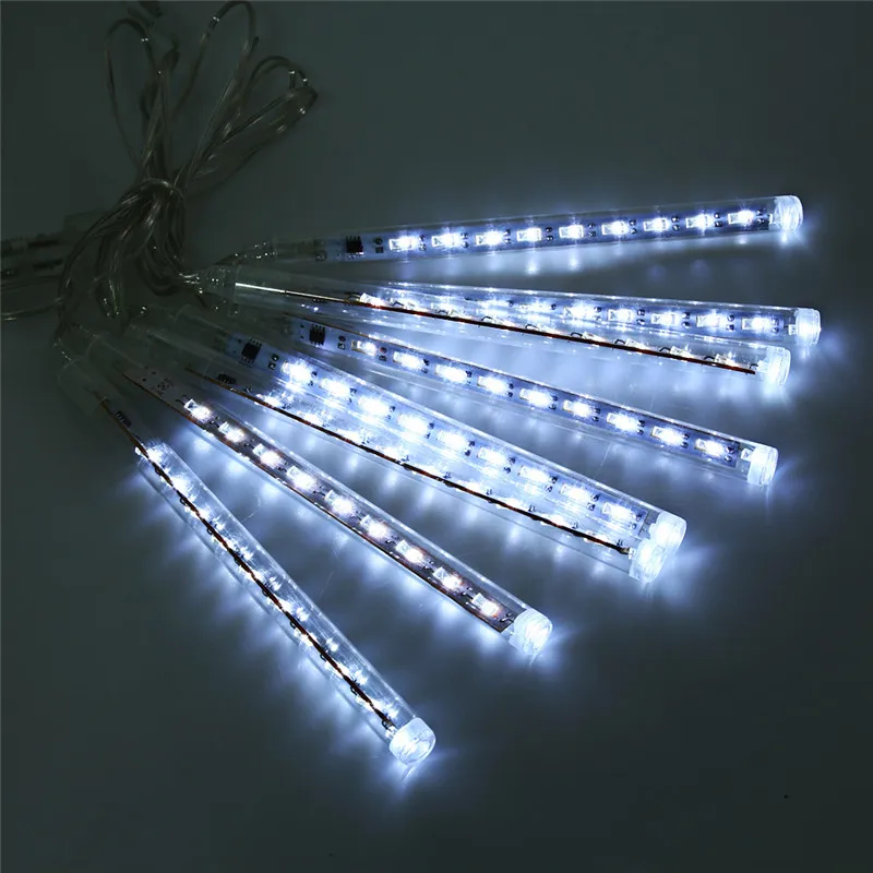 EU/US Plug 8 шт./компл. 20 см Метеор led метеорный поток Дождь Трубы Рождество огни