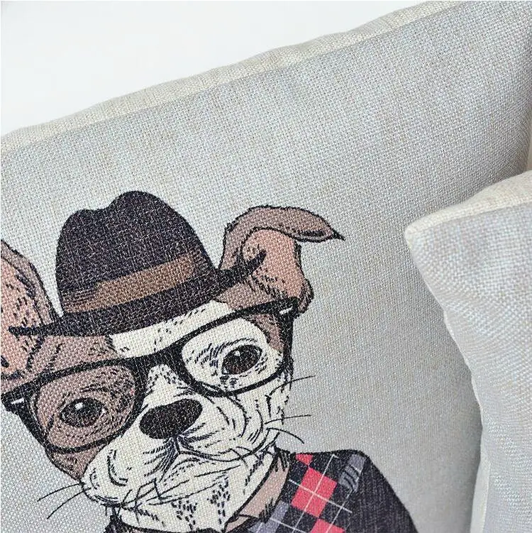 Хлопковая подушка в скандинавском стиле с изображением милого мультяшного кота