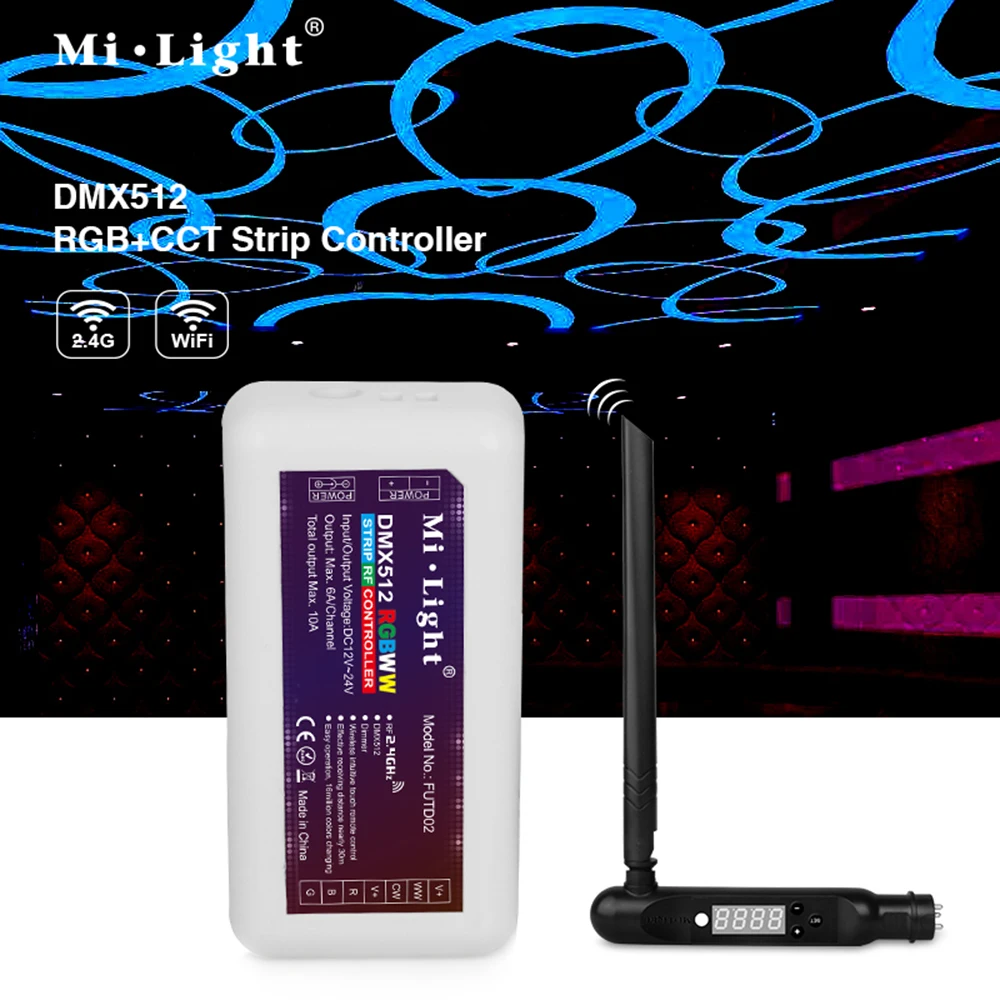BSOD DMX512 Led контроллер FUTD02 RF2.4GHz RGBWW CW беспроводной RGB CCT для светодиодной ленты |