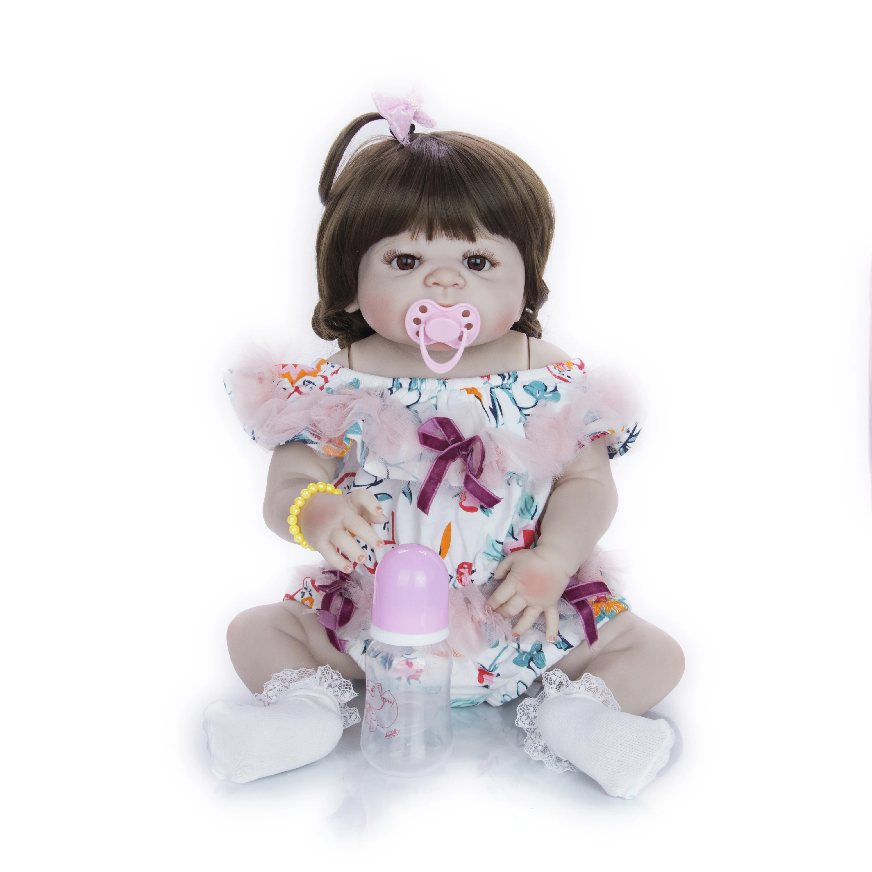 KEIUMI 23'' Handmade Silicone Full Body Reborn Baby Doll Realistic Princess Girl Kids Birthday Gifts Curved Hair | Игрушки и