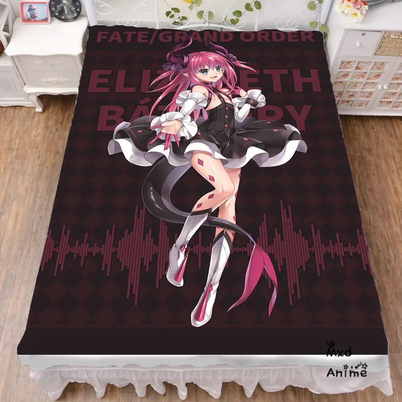 Japanese Anime Fate FGO Game Elizabeth Bathory Bed sheets  Bedding Coverlet cartoon Flat Sheet cosplay fan gift drop shipping