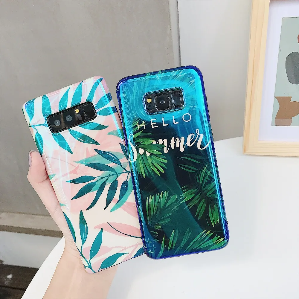 Mirror Laser Phone Case For Samsung Galaxy S8 S9 S7 Edge Note 8 Plus 9 Mickey Mouse Cartoon Cat Dog Soft Rubber Cover |