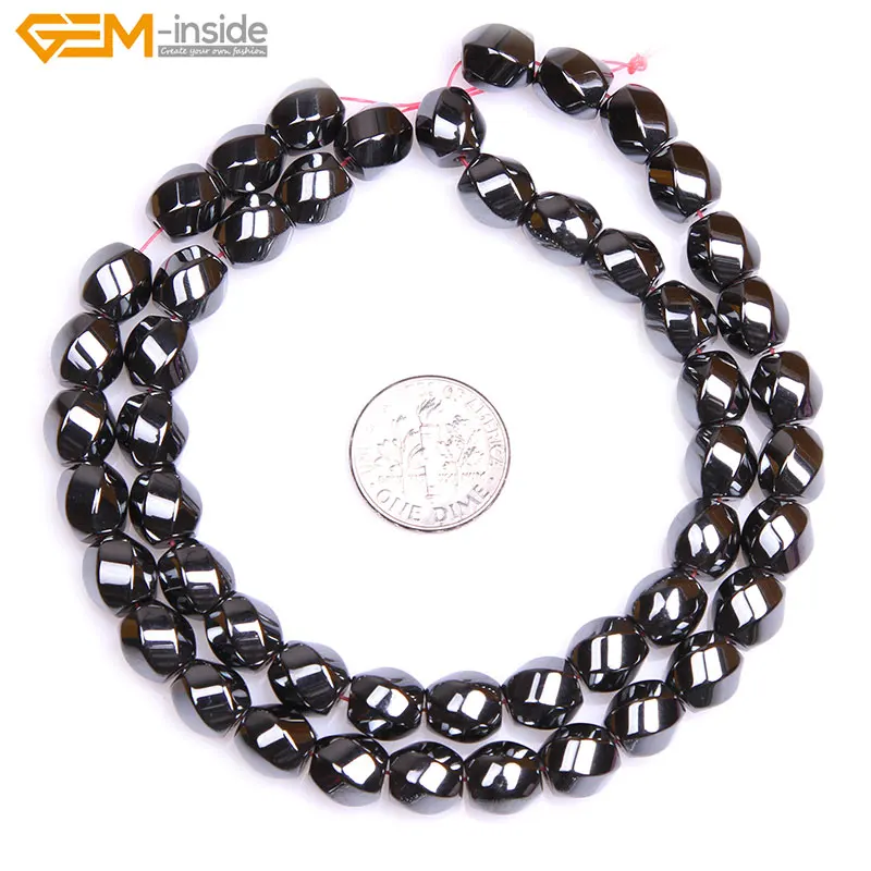 Бусины Из Натурального круглого хрусталя с черным магнитом 8 мм 15 дюймов|stone