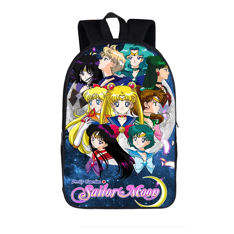 16sailormoon017 Японский аниме Сейлор Мун принт рюкзак для девочек-подростков детские школьные сумки мультфильм луна Дети школьный рюкзак сумки для книг - Цвет: 16sailormoon017