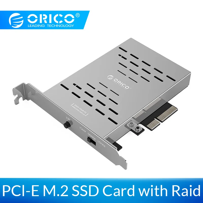 ORICO PRS2 Настольный PCI-E M.2 дисковый массив карточка SSD Нержавеющая сталь высокоскоростной Raid жесткий диск карты расширения