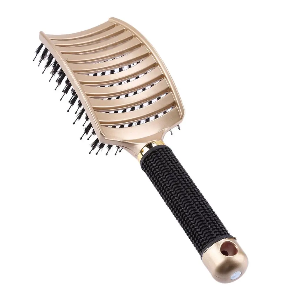 Щетка для волос массаж головы расчесывать щетины и нейлона Для женщин мокрые