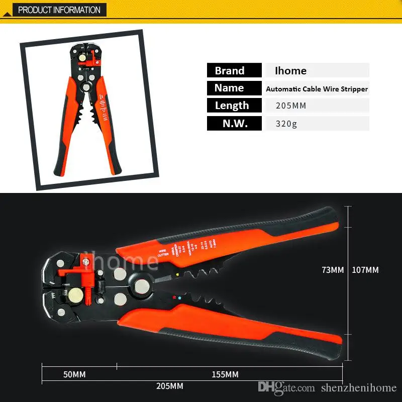 High Quality Multifunctional Automatic Cable Wire Stripper Plier Self Adjusting Crimper Terminal Tool Cutting Crimping Stripping |