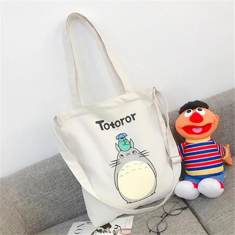 Холщовая Сумка на плечо My Neighbor Totoro для женщин вместительная простая переносная
