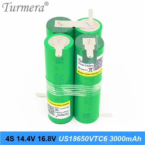 3S 12,6 V 4S 16,8 V аккумулятор US18650VTC6 3000mah 30A ток разряда для шуруповерта батареи(по заказу - Цвет: 4S-16.8V-C6-P-01