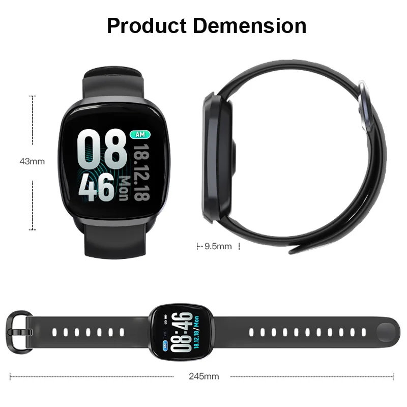 

Smart Watch GT103 Color Sports Band Heart Rate Men Women Bracelet Blood Pressure Sleep Monitor Fitness Tracker Android IOS Watch