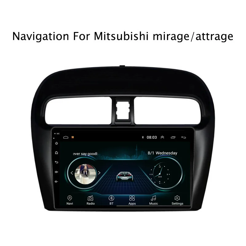 9 &quot2.5D IPS Android 8 1 автомобильный DVD GPS плеер для Mitsubishi Mirage Attrage Радио стерео головное