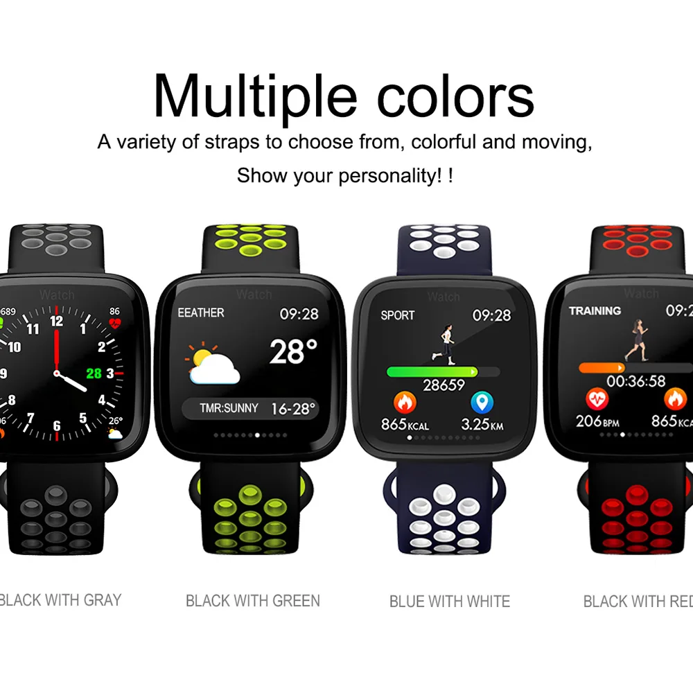 F15 Fitness Tracker Watch Smart Bracelet with Heart Rate Monitor Wristband for Android ios Smartphone Men Women | Электроника