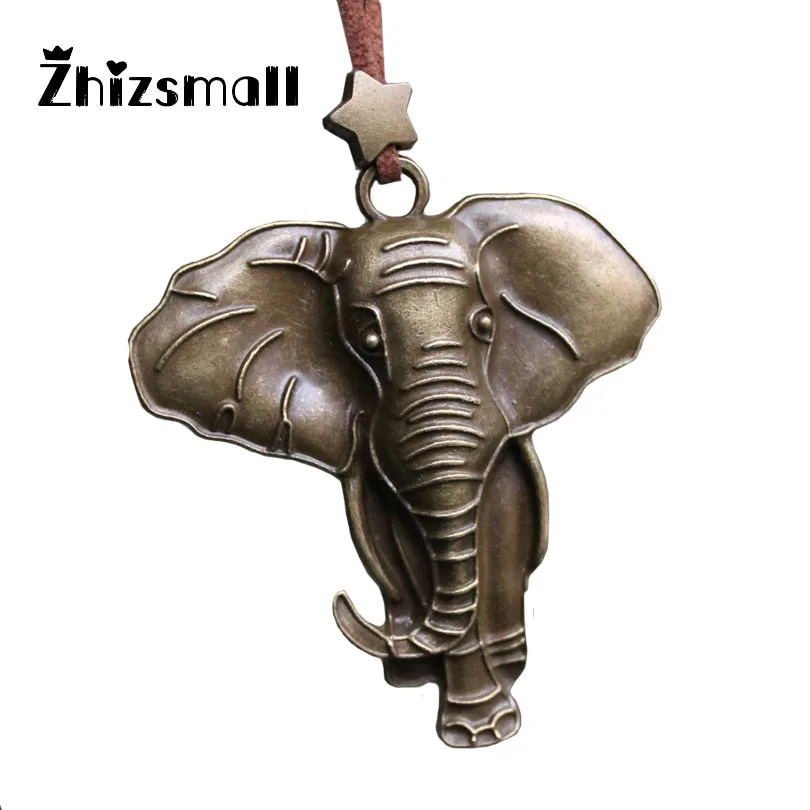 

Женское винтажное ожерелье со слоном, длинное колье с кулоном, бижутерия на свитере