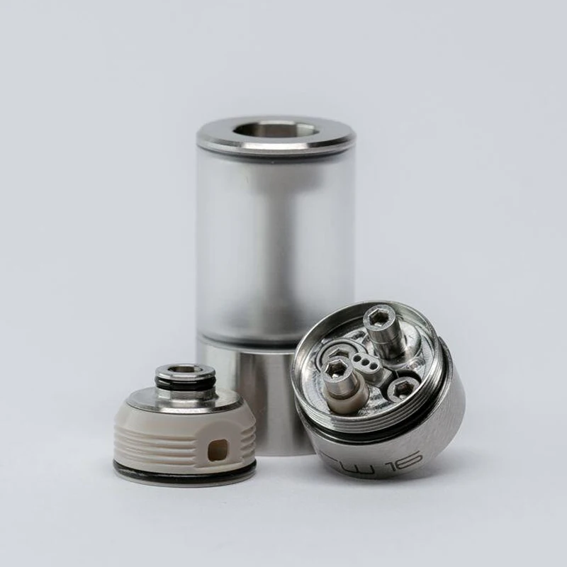 Dvarw 16 мм MTL стиль RTA серебро 316SS 2 0 мл емкость Rebuildable бак с AFC вставить воздушный
