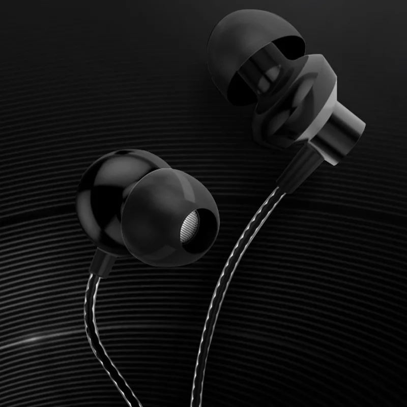 Наушники-вкладыши стерео шумоподавление HIFI бас гарнитура с микрофоном для